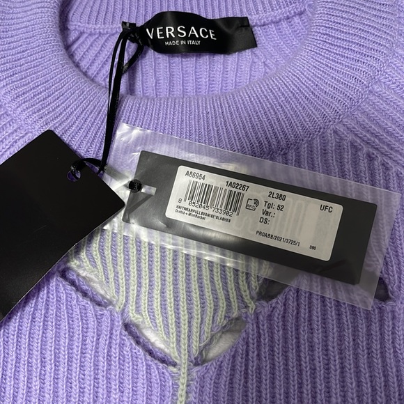 Purple/grey wool from VERSACE - Picture 4 of 6